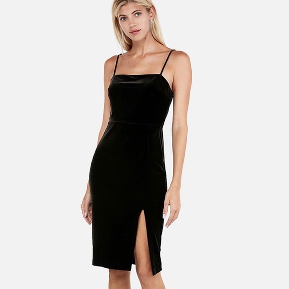 Express Dresses & Skirts - Velvet Front Slit Sheath Dress from Express